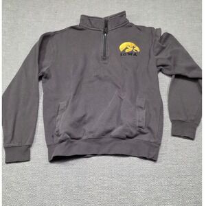 Colosseum Iowa Hawkeyes Mens Medium Gray Quarter Zip Pullover Sweatshirt NCAA